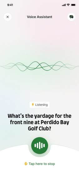 A golf app you talk to mid-round.